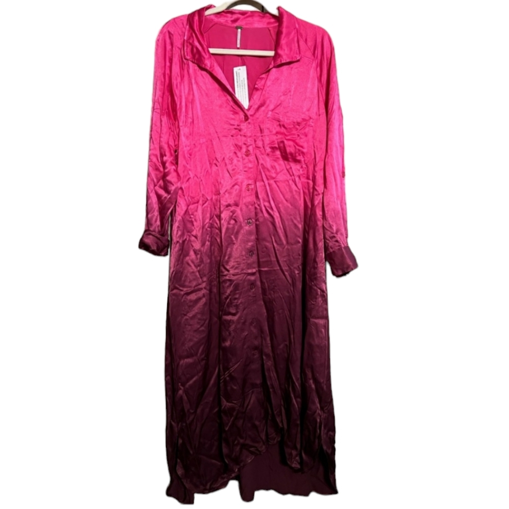 0619 Young Fabulous & Broke Scarlet Pink Ombre Dress